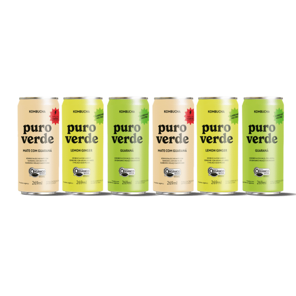 Mix Puro Verde kombuchá latas kit 12